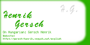 henrik gersch business card